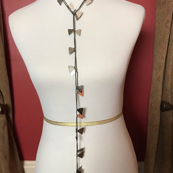 Silver Triangle Necklace - Picture 6 of 7